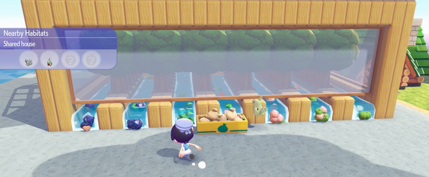 Berries ride the water channels and collect near the Community Box.