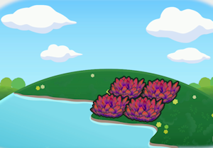 Hydrated red tall grass