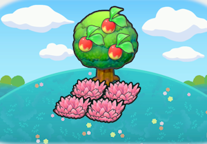 Tree-shaded pink tall grass