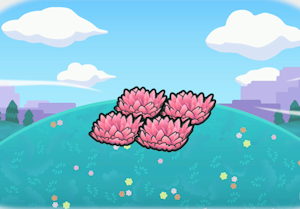 Elevated pink tall grass