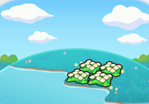 Hydrated fluffy flower bed