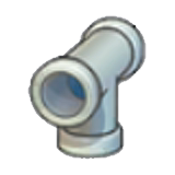 Iron pipe (downward T)